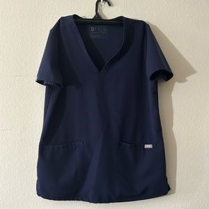 FIGS size small navy three pocket scrub top